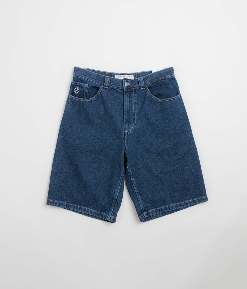 Polar Big Boy Shorts in Dark Blue and White Stitching