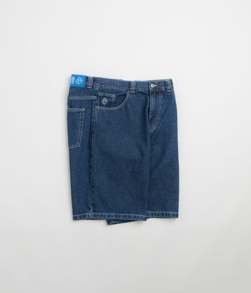 Polar Big Boy Shorts in Dark Blue and White Stitching