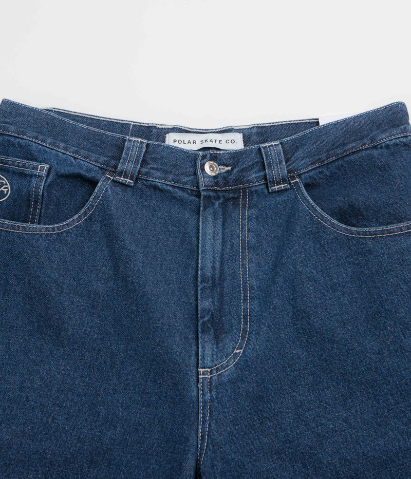 Polar Big Boy Shorts in Dark Blue and White Stitching