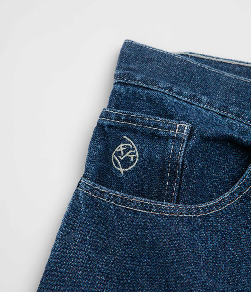 Polar Big Boy Shorts in Dark Blue and White Stitching