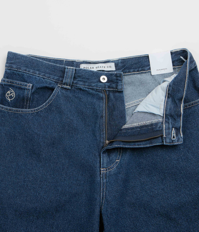 Polar Big Boy Shorts in Dark Blue and White Stitching