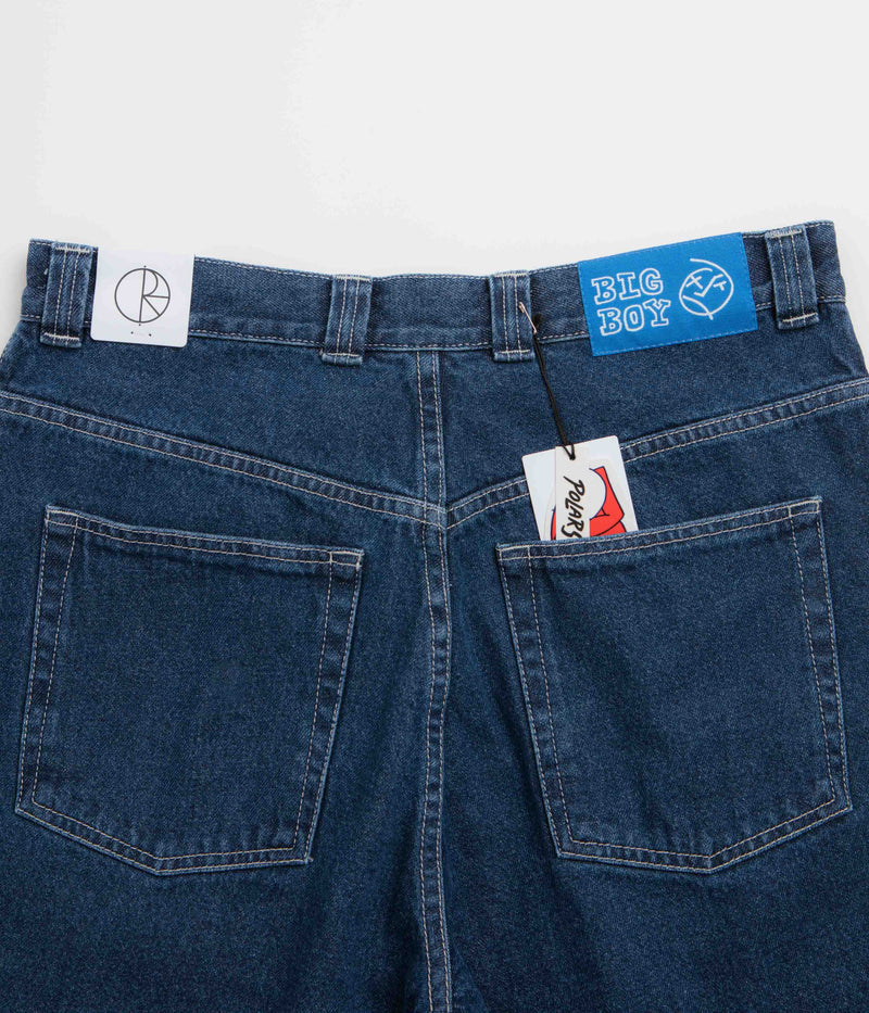 Polar Big Boy Shorts in Dark Blue and White Stitching