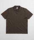 Polar Boucle Serge Polo Shirt in Brass and Black
