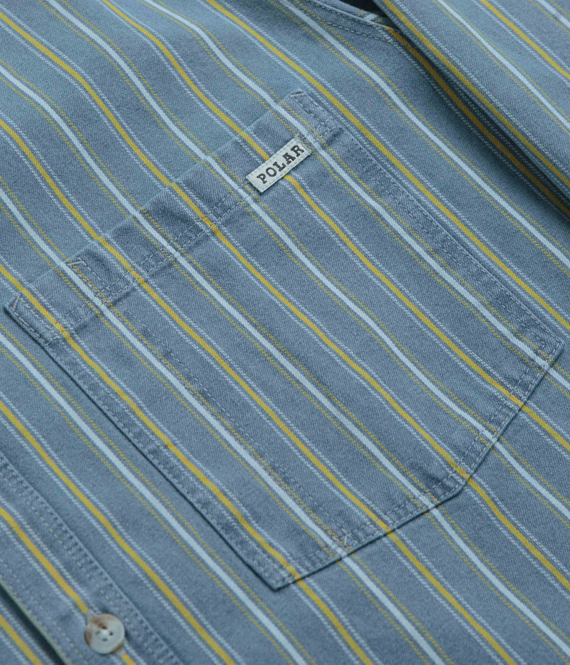 Polar Denim Mike Shirt in Blue and Yellow