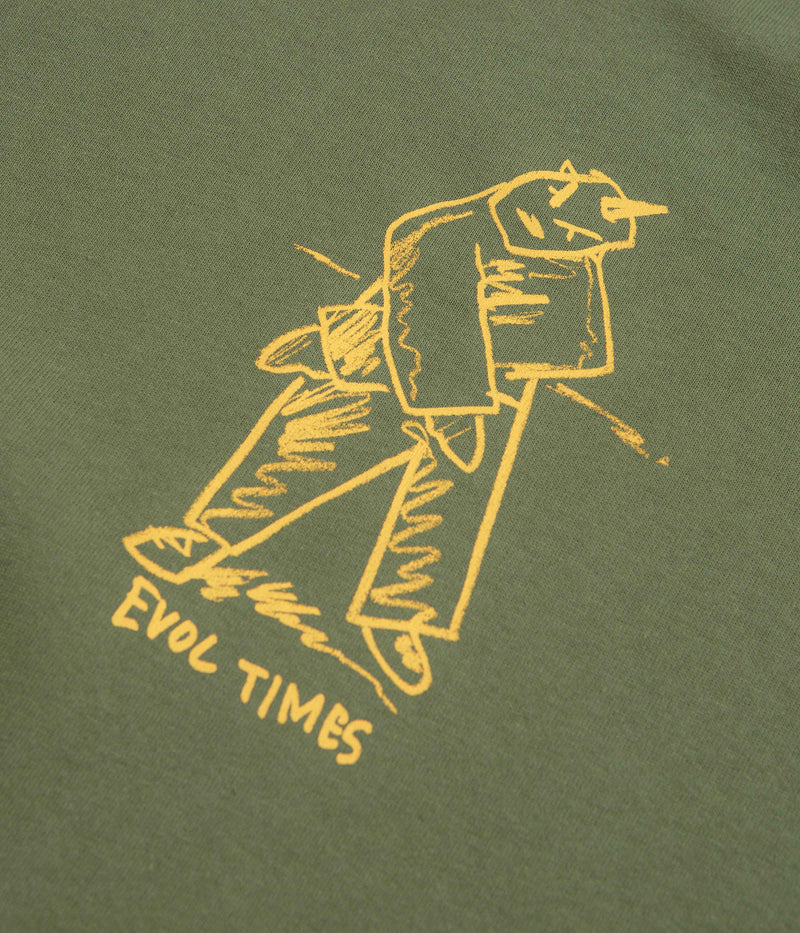 Polar Evol Times T-Shirt in Army Green