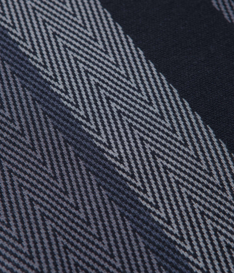 Polar Herringbone Jacques Polo Shirt in Blue
