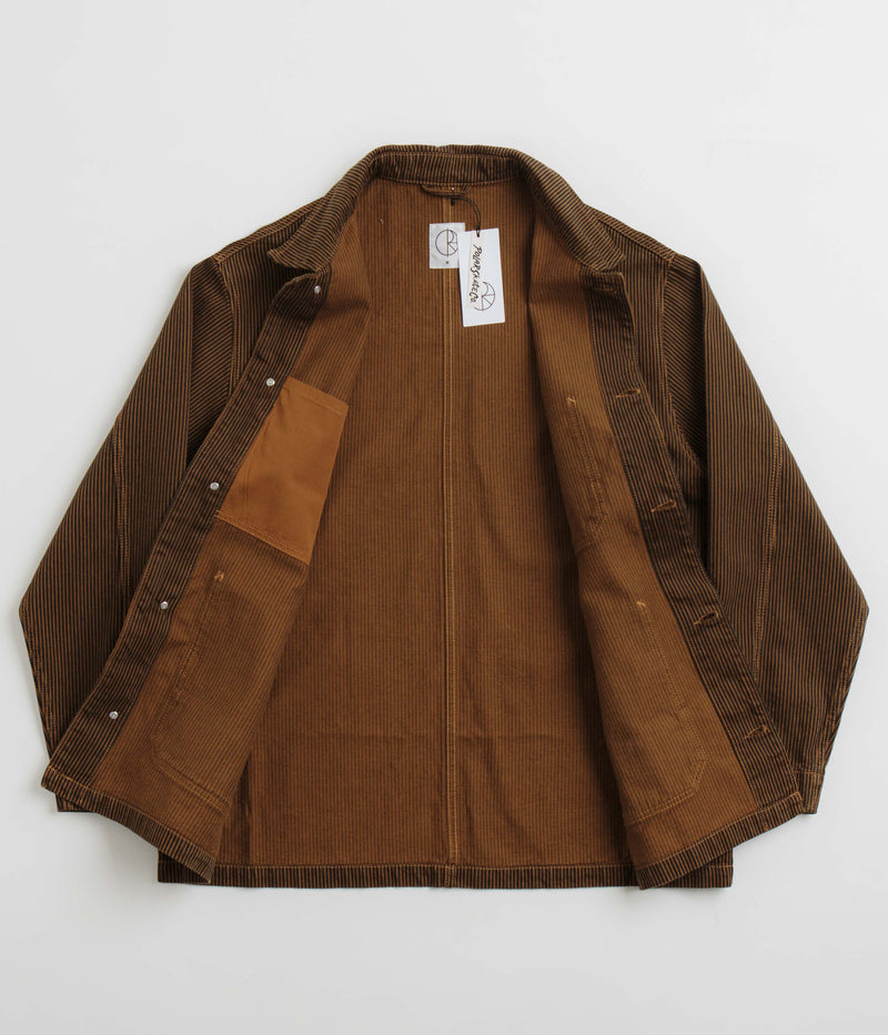 Polar Hickory Stripe Ezra Jacket in Rust