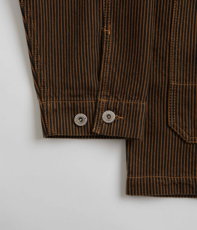 Polar Hickory Stripe Ezra Jacket in Rust