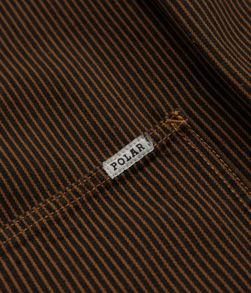 Polar Hickory Stripe Ezra Jacket in Rust
