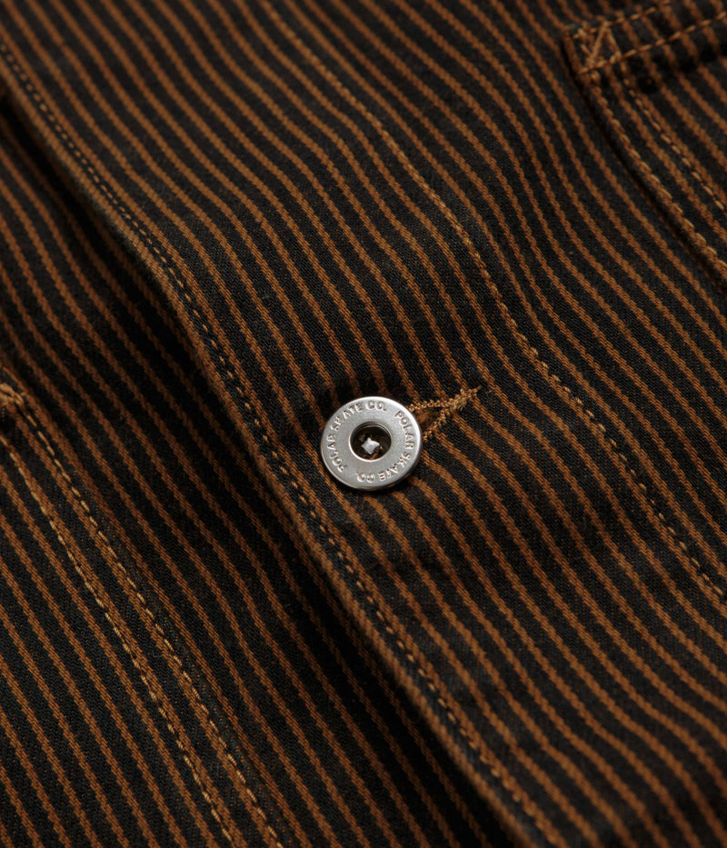 Polar Hickory Stripe Ezra Jacket in Rust