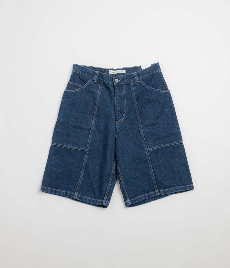 Polar Jiro Shorts in Dark Blue and White Stitching
