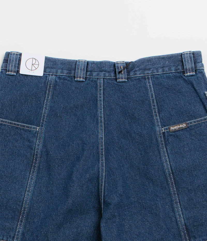 Polar Jiro Shorts in Dark Blue and White Stitching