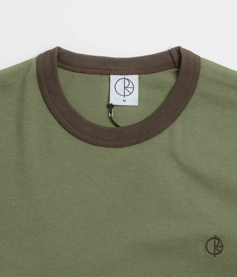 Polar Ringer T-Shirt in Army Green and Brown