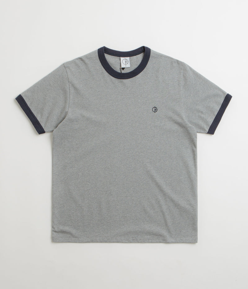 Polar Ringer T-Shirt in Heather Grey and Navy / Navy