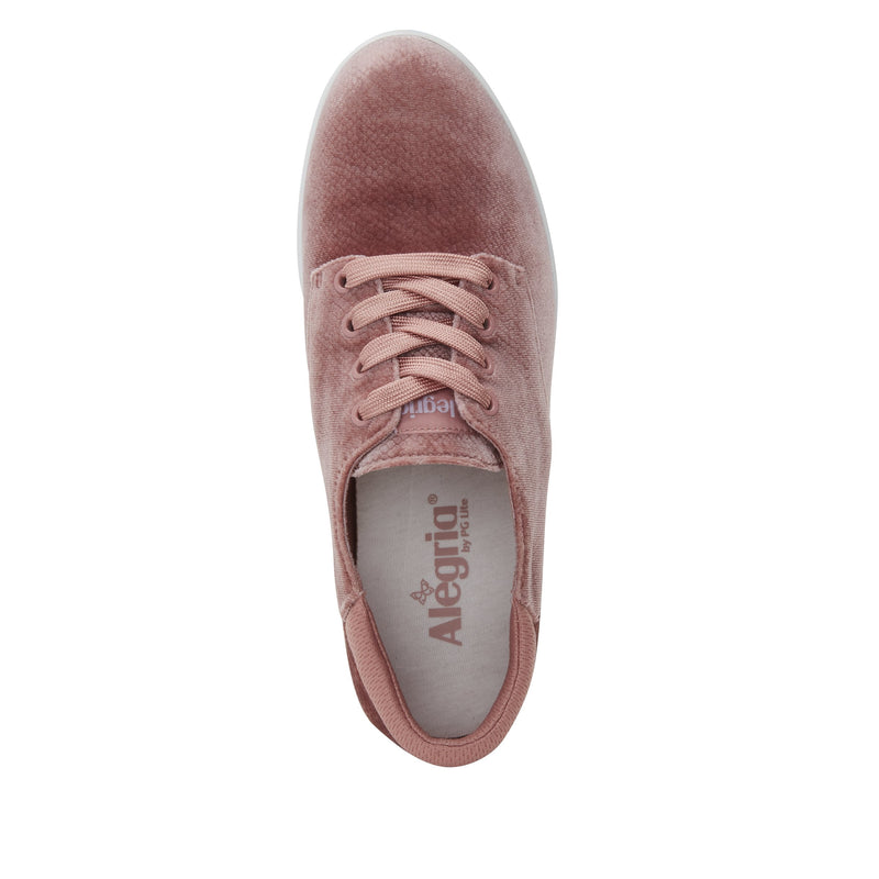 Poly Blush Velvet Snake casual shoe on Comfort Athleisure outsole, with stain-guarded vegan textile upper for added flair.  POL-7905_S4