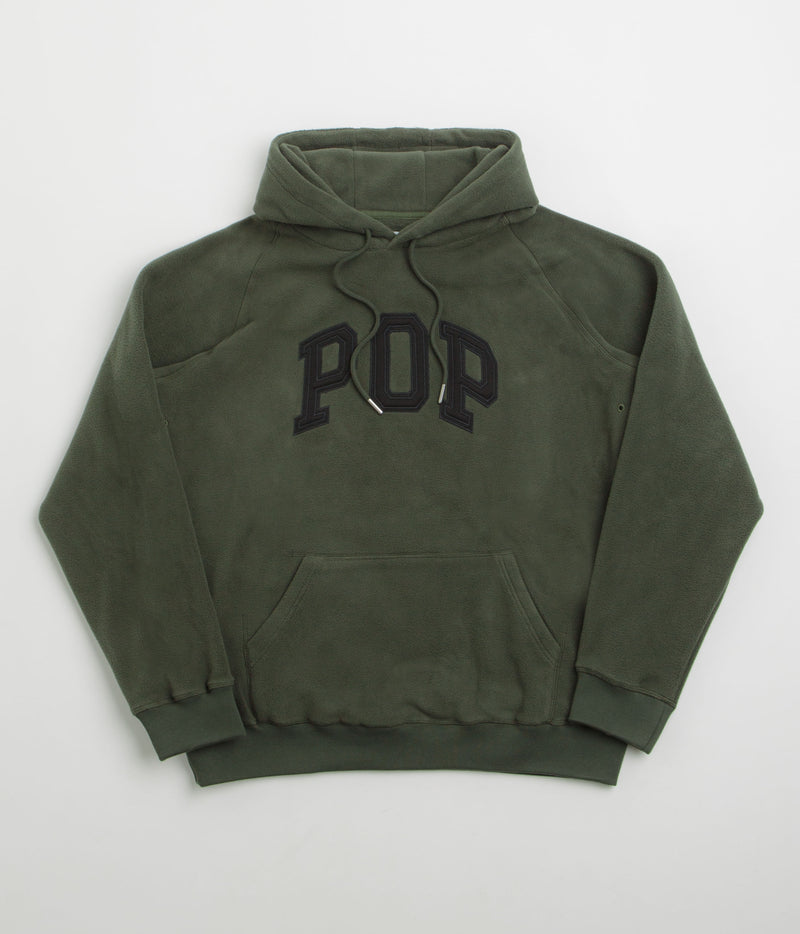 Pop Trading Company Arch Hoodie in Duffel Green