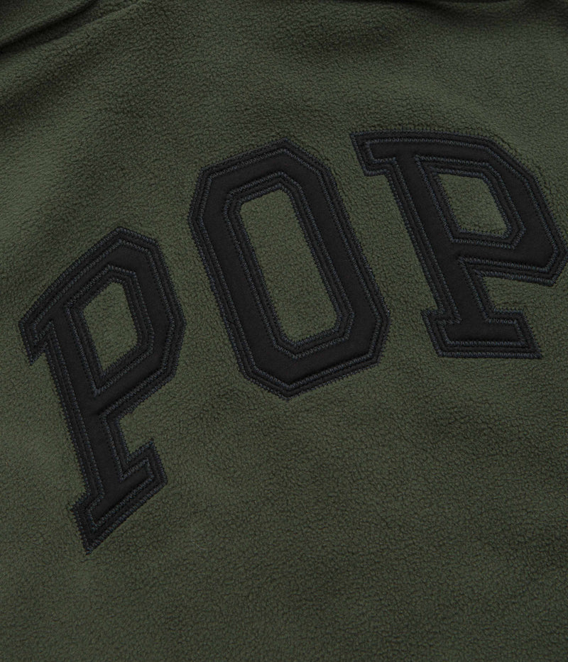 Pop Trading Company Arch Hoodie in Duffel Green