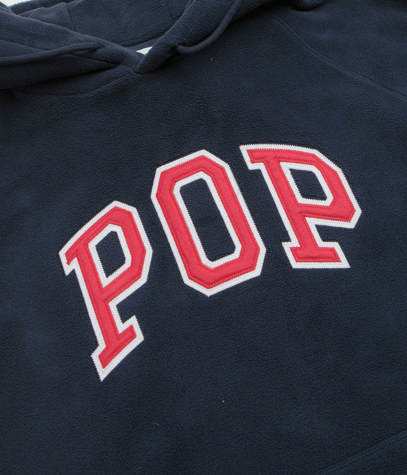 Pop Trading Company Arch Hoodie in Navy and Red