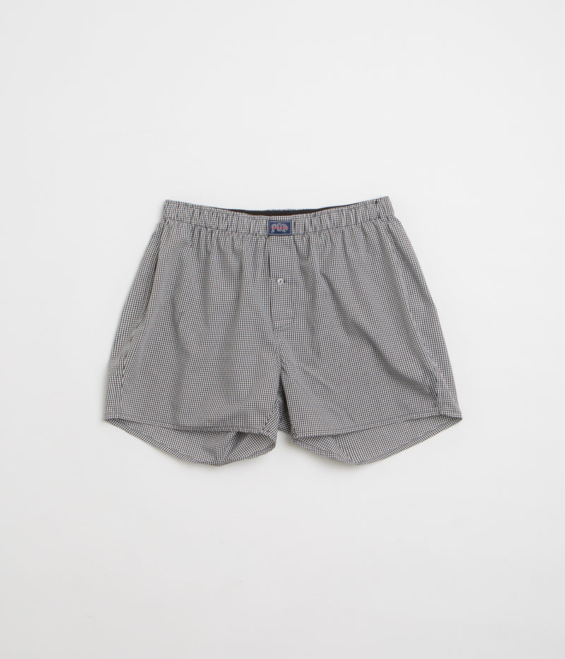 Pop Trading Company Boxer Shorts (3 Pack) in Black and Navy / Gingham