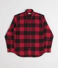 Pop Trading Company Checked BD Shirt in Black and Red