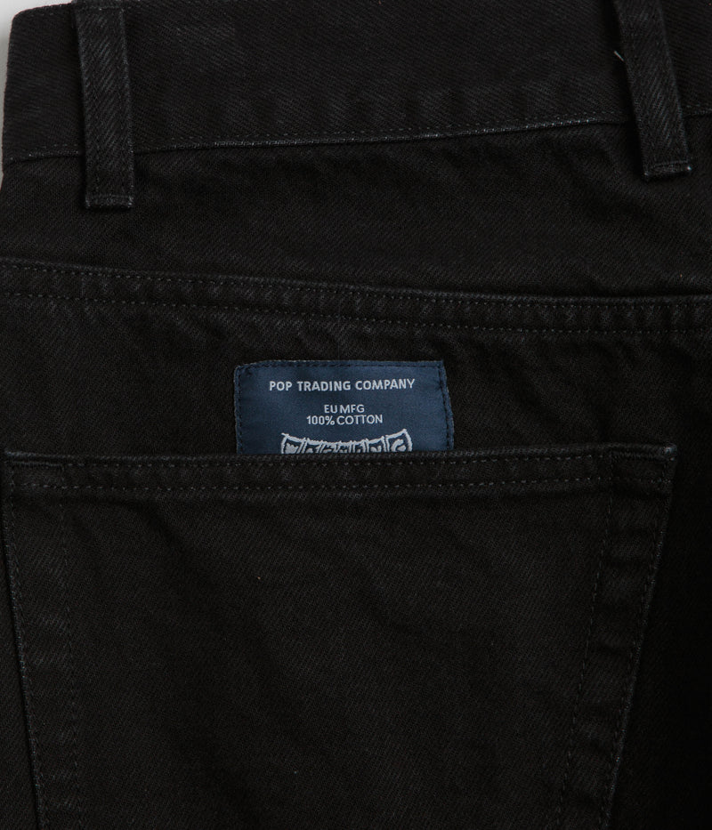 Pop Trading Company DRS Denim Arch Pants in Rinsed Black