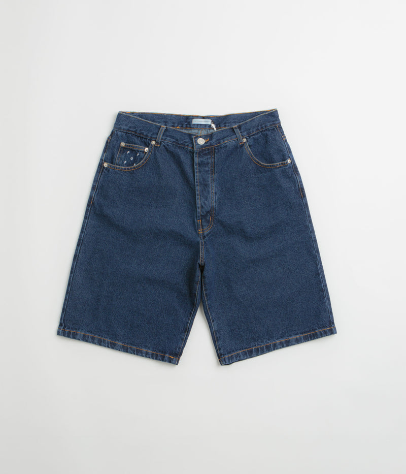 Pop Trading Company DRS Denim Shorts in Rinsed Denim