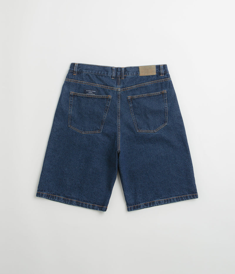 Pop Trading Company DRS Denim Shorts in Rinsed Denim
