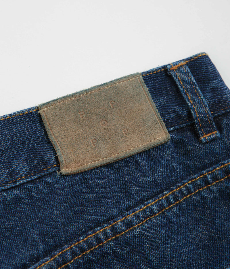 Pop Trading Company DRS Denim Shorts in Rinsed Denim