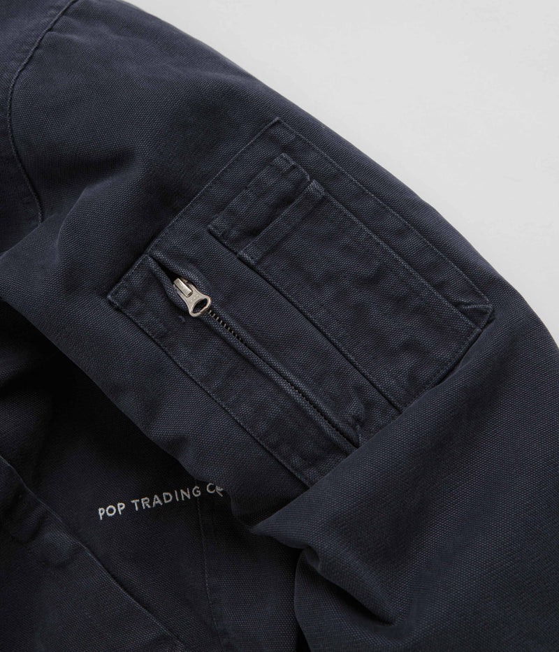 Pop Trading Company Flight Jacket in Navy