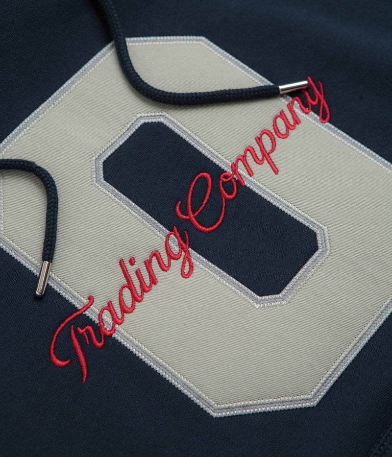 Pop Trading Company Football Hoodie in Navy