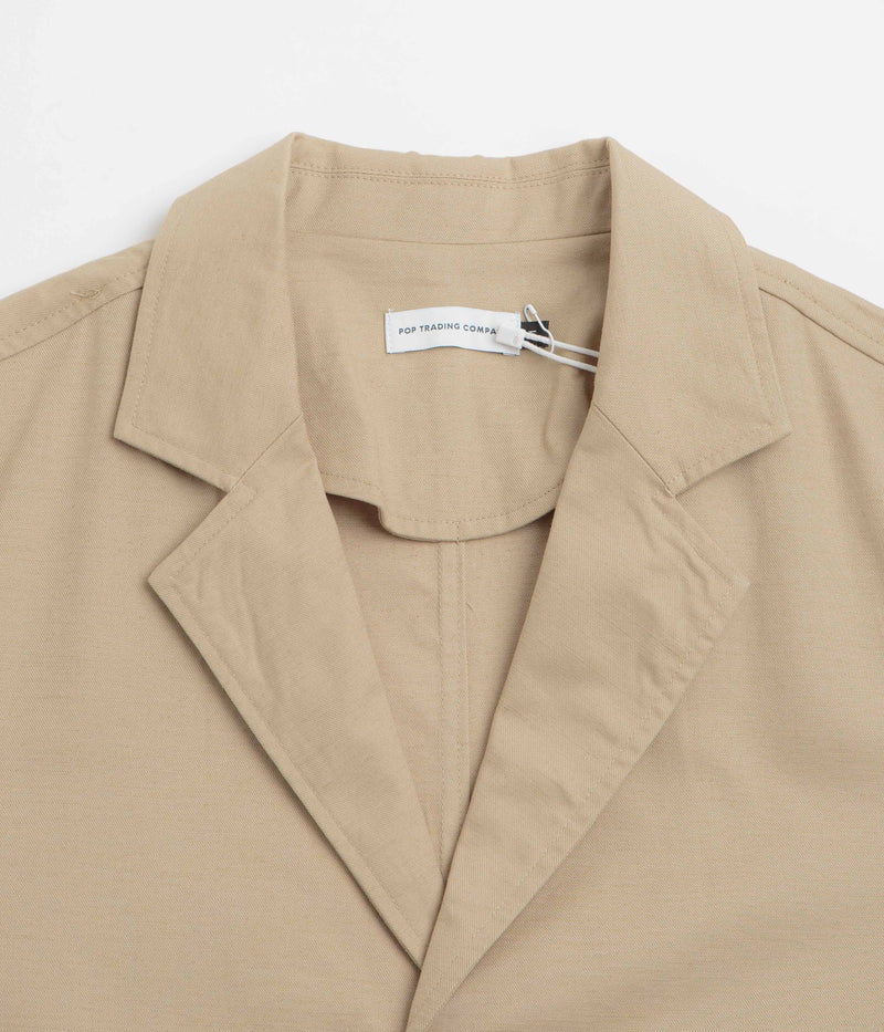 Pop Trading Company Hewitt Suit Jacket in White Pepper