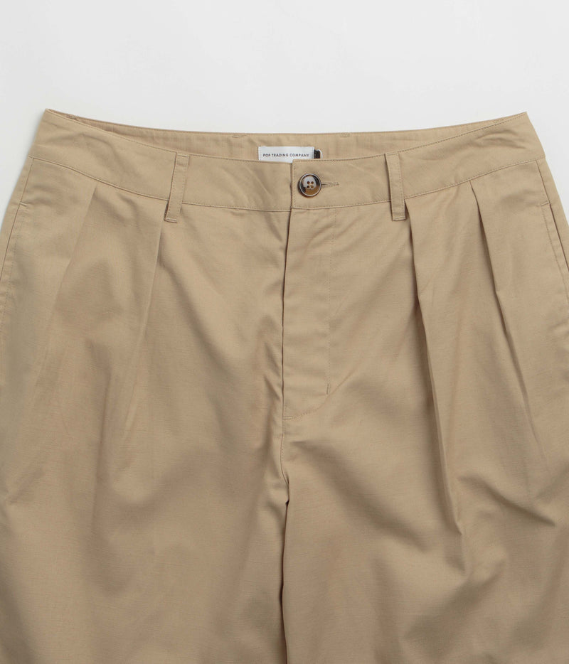 Pop Trading Company Hewitt Suit Pants in White Pepper