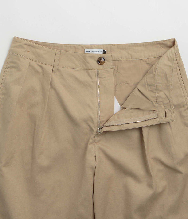 Pop Trading Company Hewitt Suit Pants in White Pepper
