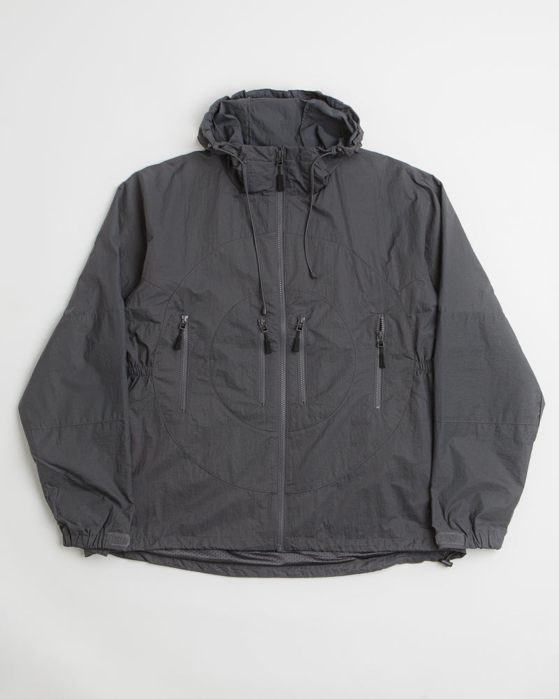 Pop Trading Company Hooded O Jacket in Charcoal