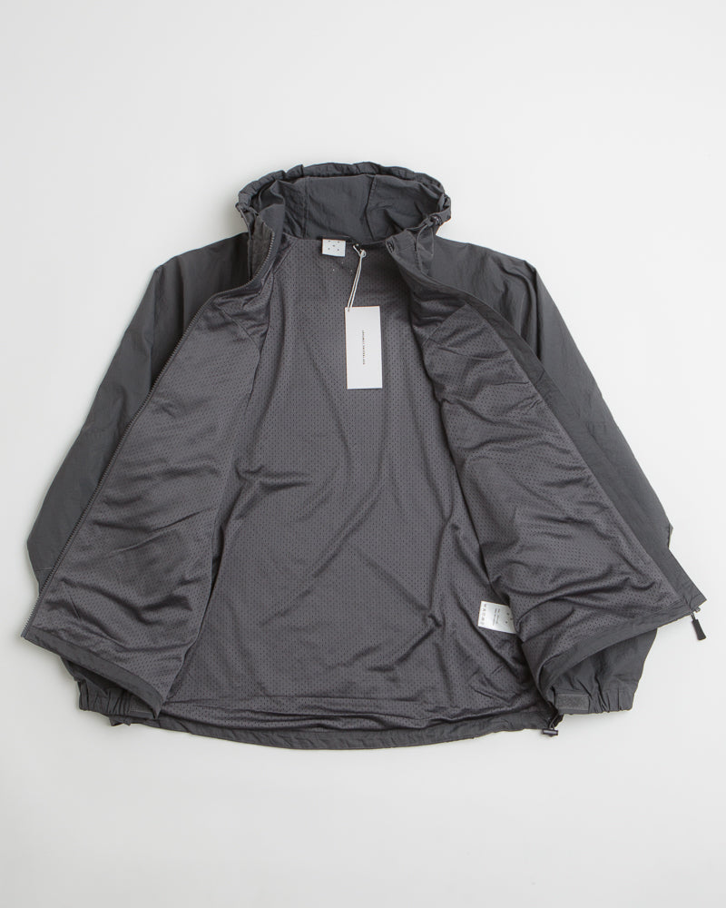 Pop Trading Company Hooded O Jacket in Charcoal