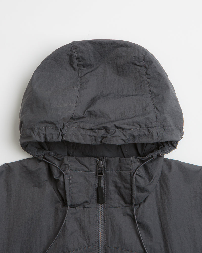 Pop Trading Company Hooded O Jacket in Charcoal