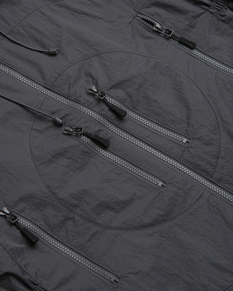 Pop Trading Company Hooded O Jacket in Charcoal