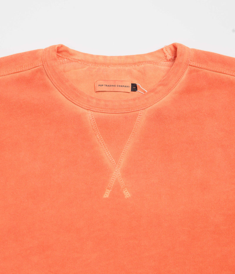 Pop Trading Company Logo Crewneck Sweatshirt in Island Poppy