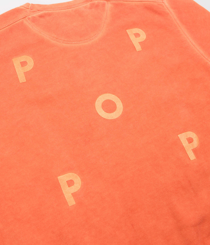 Pop Trading Company Logo Crewneck Sweatshirt in Island Poppy