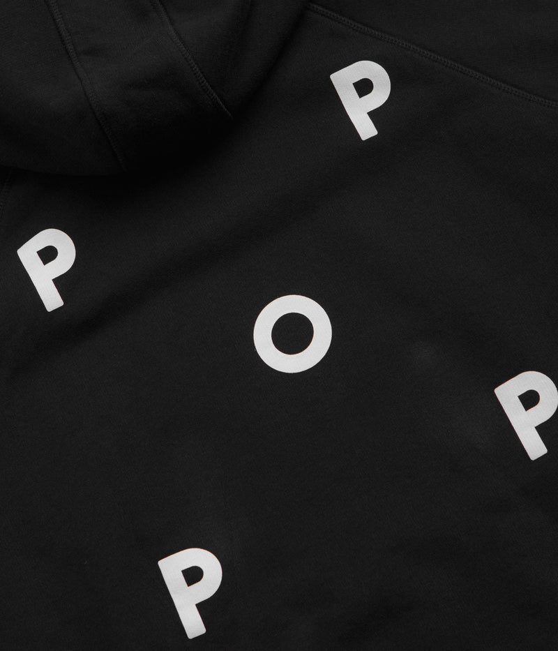 Pop Trading Company Logo Hoodie in Black and White