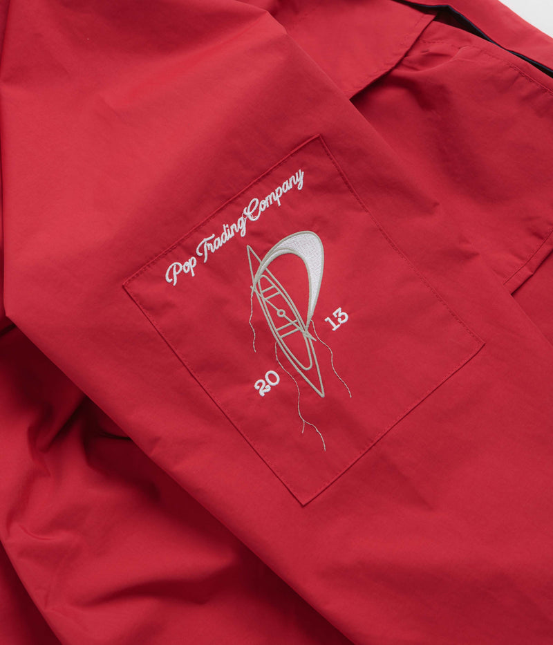 Pop Trading Company Nautical Jacket in Haute Red and Navy