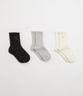 Pop Trading Company Socks (3 Pack) in Off White and Black / Grey