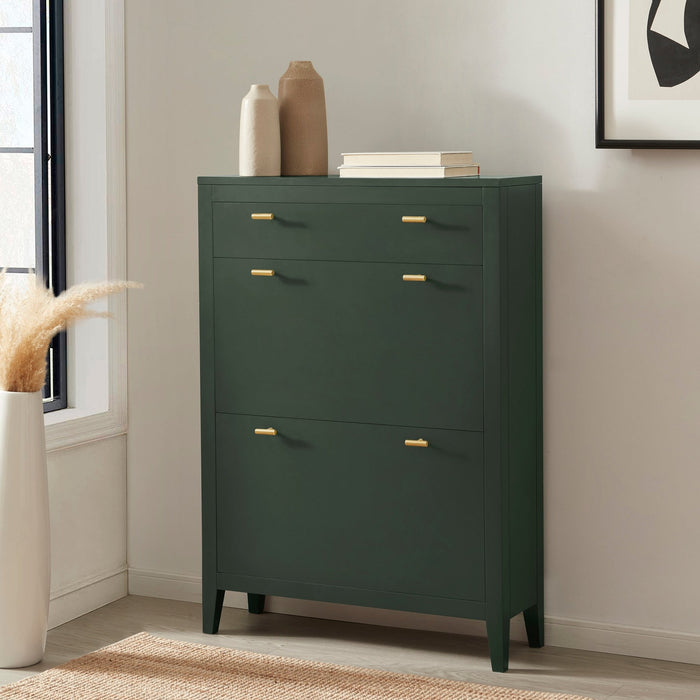 Poppy Shoe Cabinet - Forest Green - DUSK
