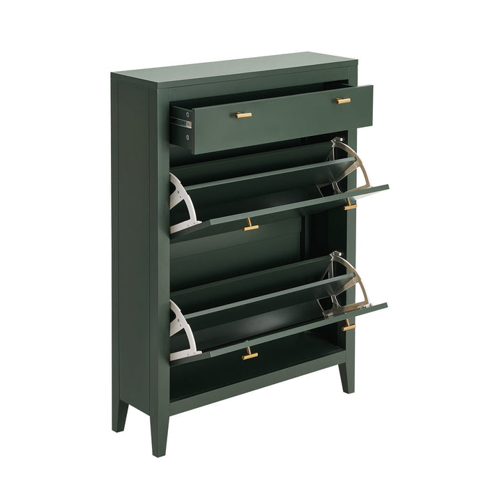 Poppy Shoe Cabinet - Forest Green - DUSK