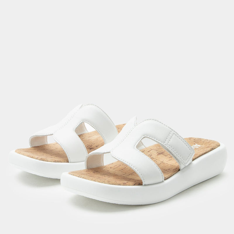 Portia All White Sandal | Alegria Shoes