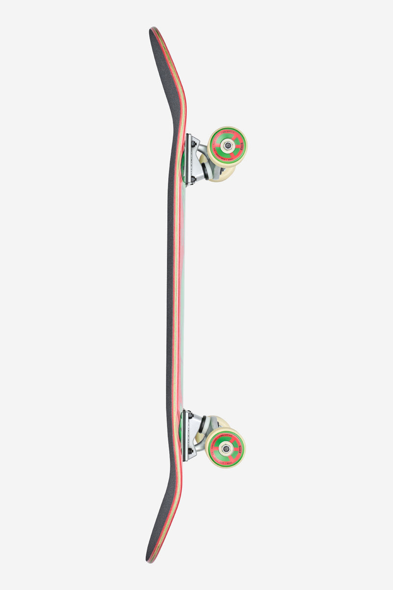 Punter Cruiserboard Animal Collector side profile with wide semi football deck and colorful edge layers.
