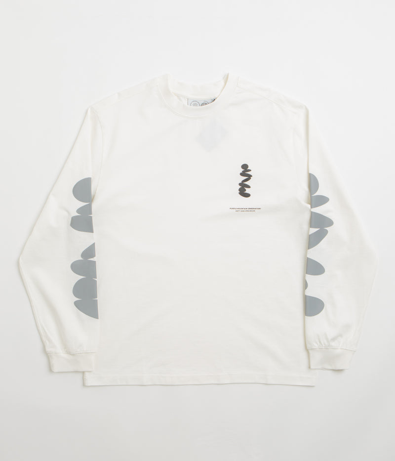 Purple Mountain Observatory Boulders Long Sleeve T-Shirt in White