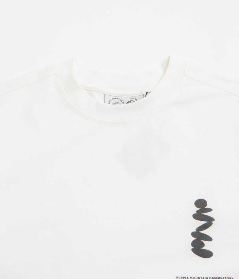 Purple Mountain Observatory Boulders Long Sleeve T-Shirt in White