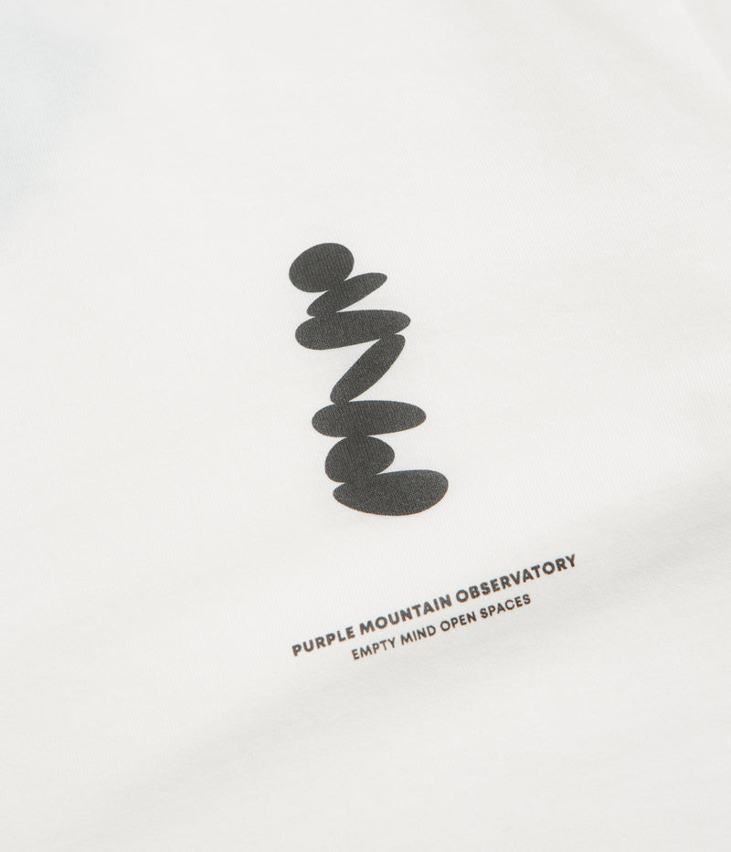 Purple Mountain Observatory Boulders Long Sleeve T-Shirt in White