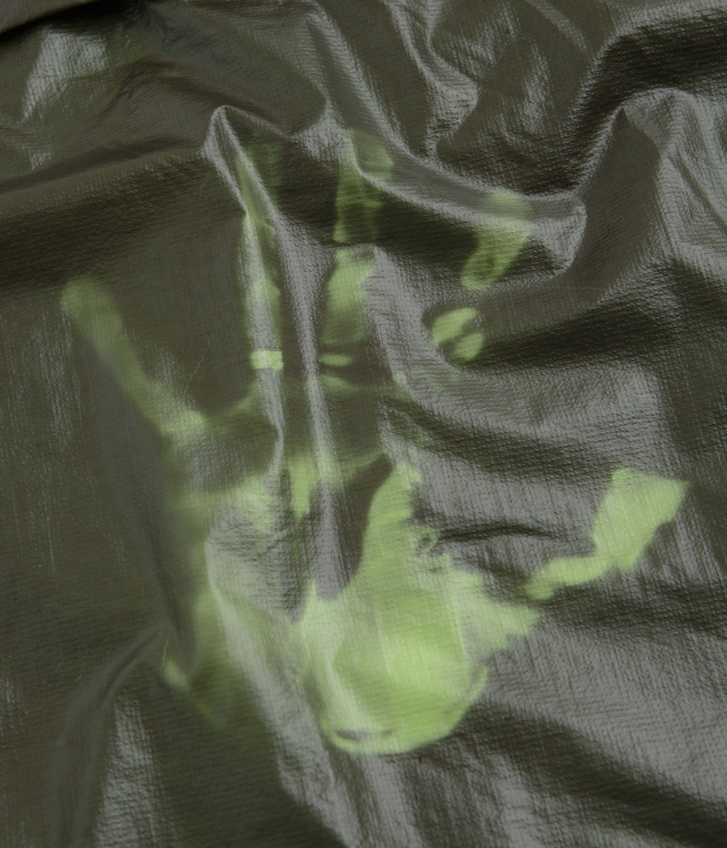 Purple Mountain Observatory Heatreactive Breeze Jacket in Khaki and Lime